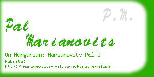 pal marianovits business card